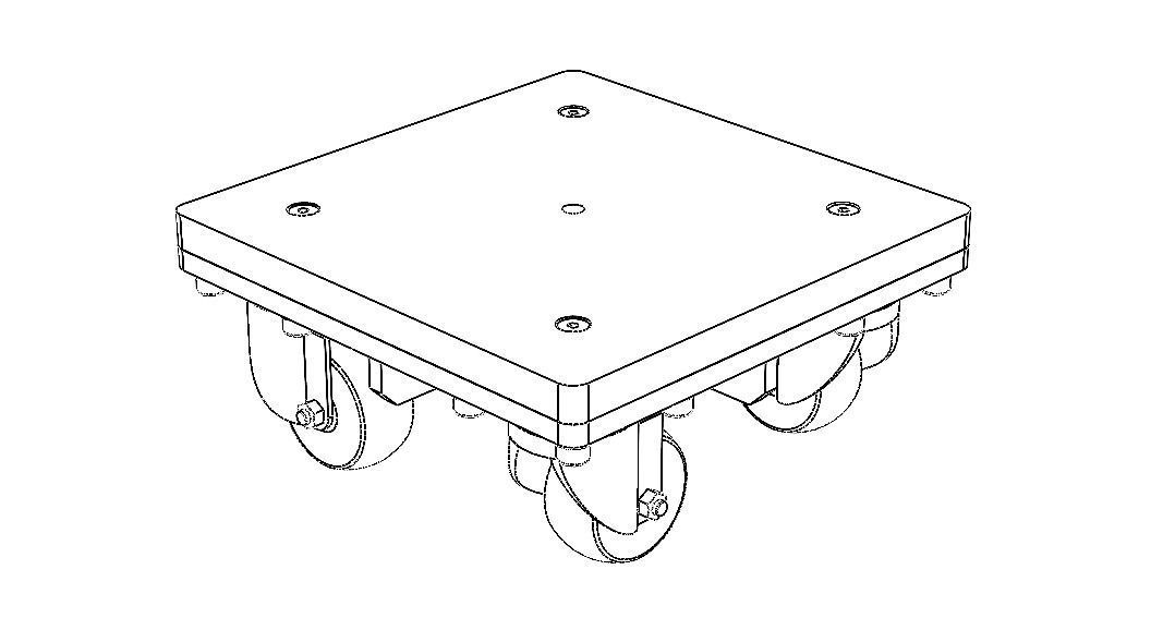 4-Wheel Platform Dolly without Handle 3D model_14