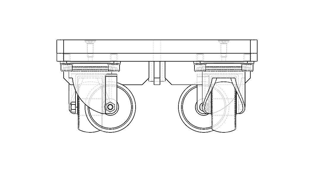 4-Wheel Platform Dolly without Handle 3D model_7