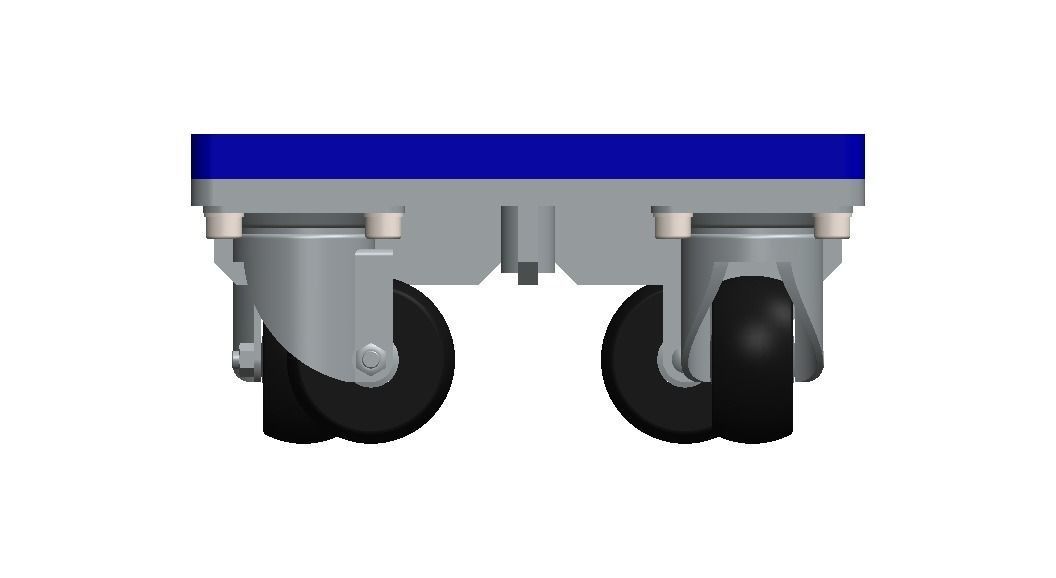 4-Wheel Platform Dolly without Handle 3D model_9