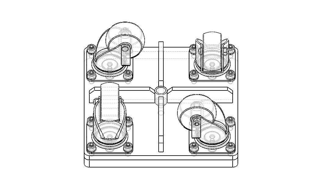 4-Wheel Platform Dolly without Handle 3D model_23
