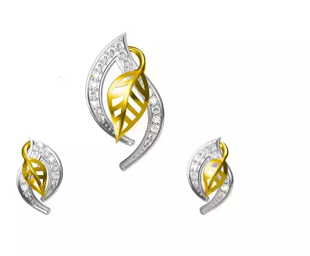 Women Pendant Earrings Set STL JCD Details