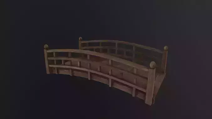 Wooden bridge 3D Model