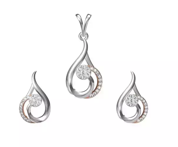Women Pendant Earrings Set STL JCD Details