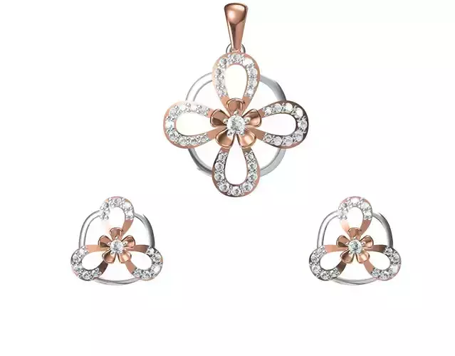 Women Pendant Earrings Set STL JCD Details