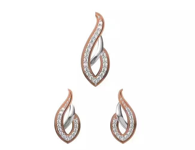 Women Pendant Earrings Set STL JCD Details