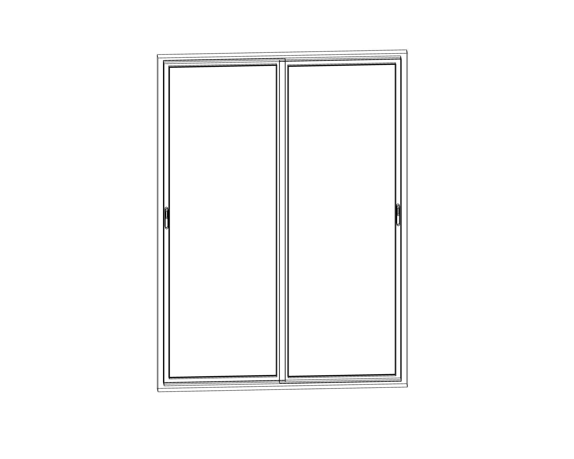 Sliding door window 3D model_8