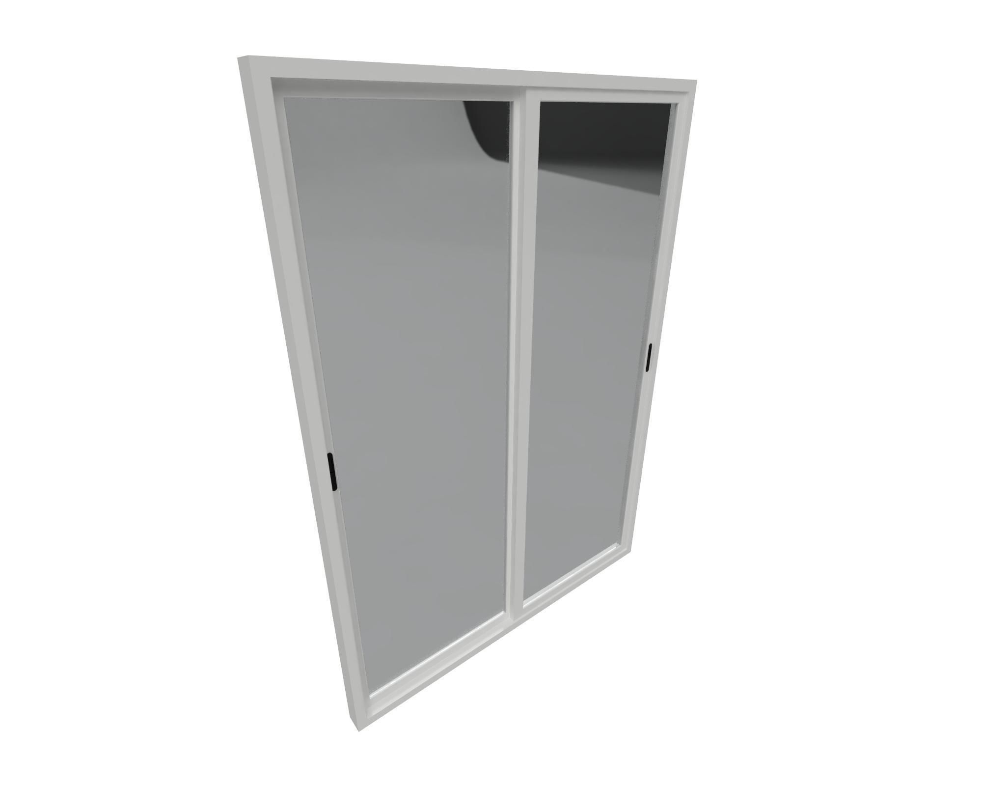 Sliding door window 3D model_1