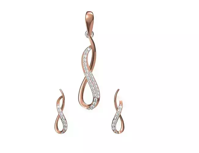 Women Pendant Earrings Set STL JCD Details