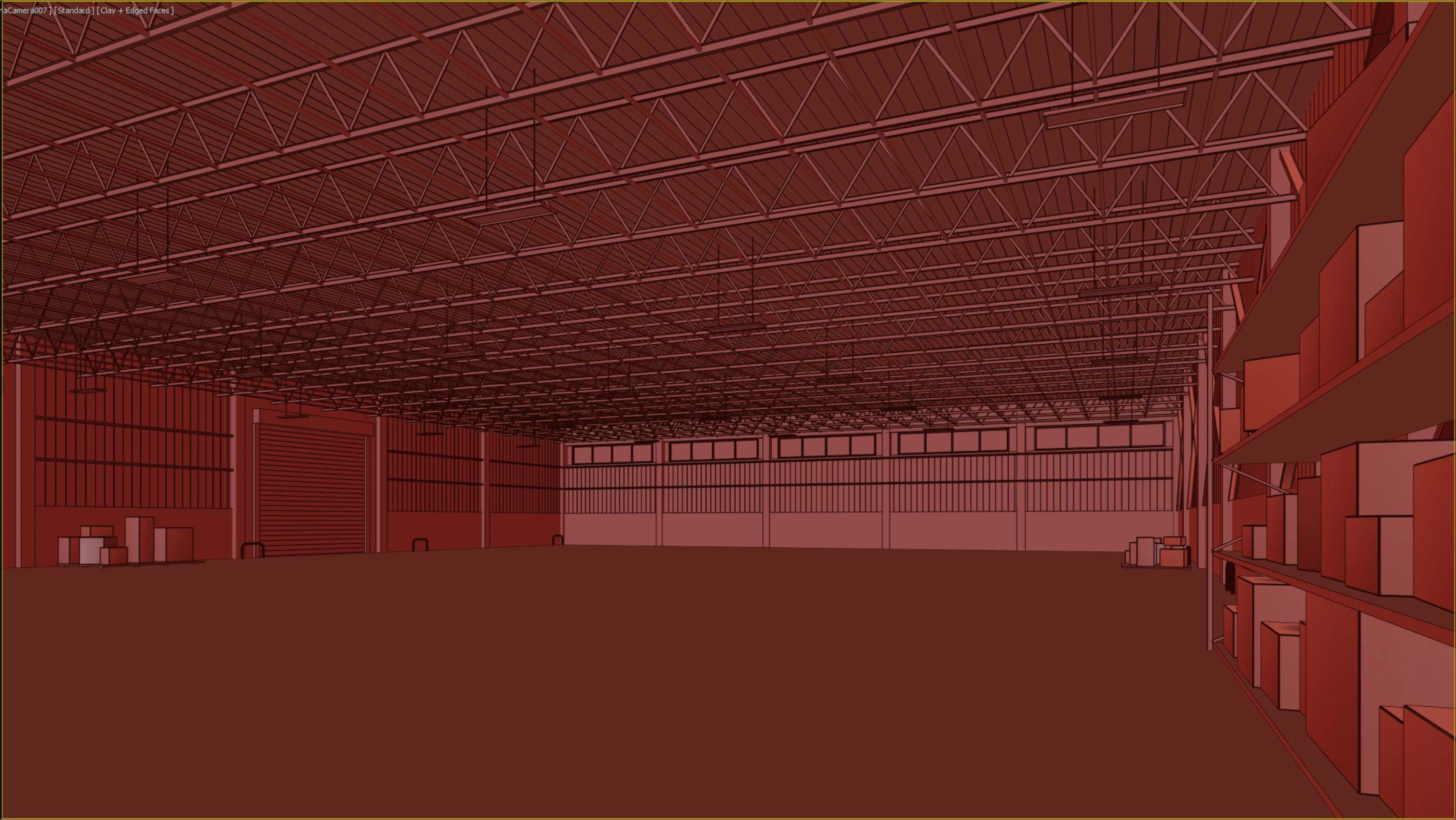 low poly warehouse 05 Low-poly 3D model_11