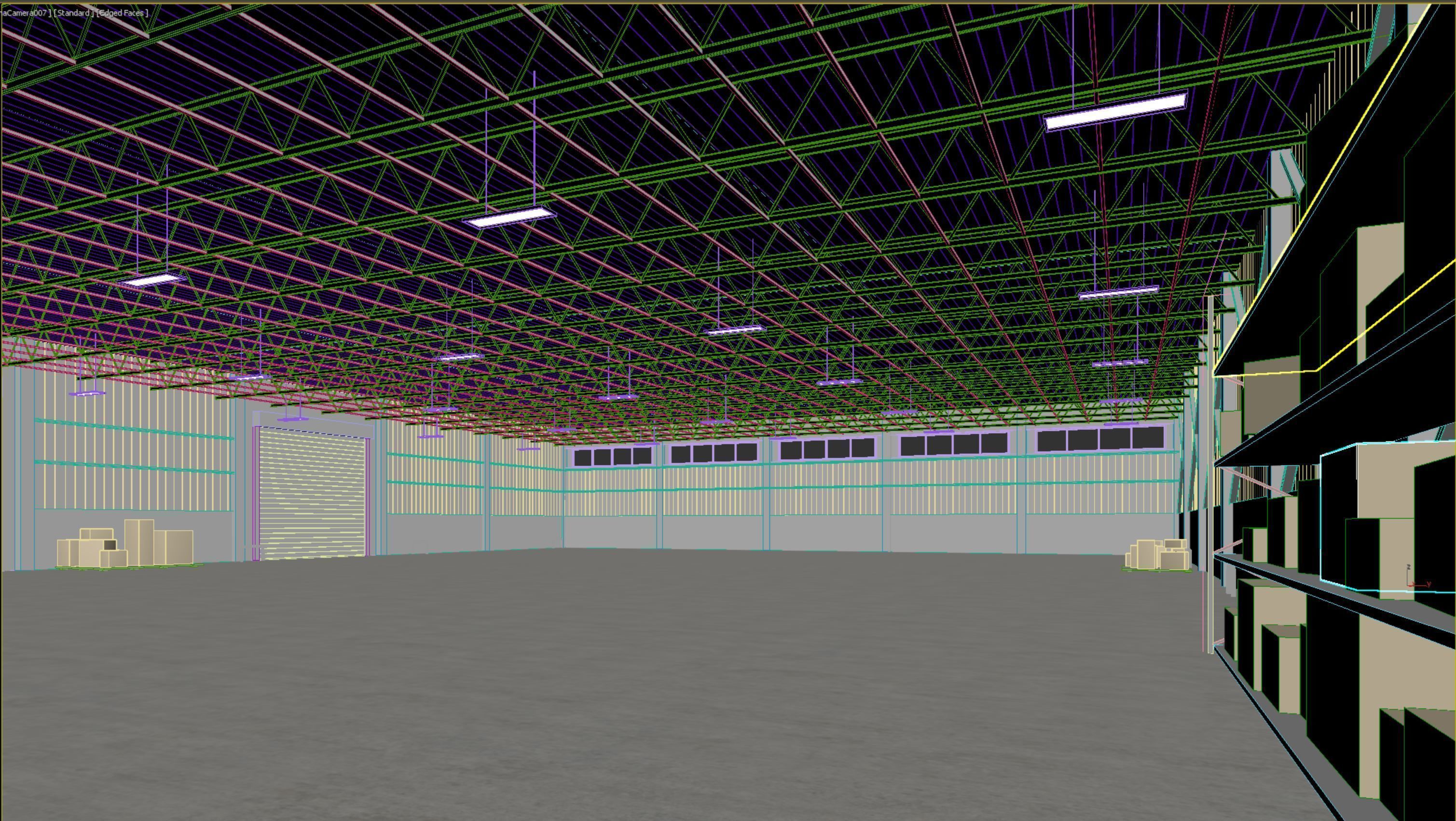 low poly warehouse 05 Low-poly 3D model_12