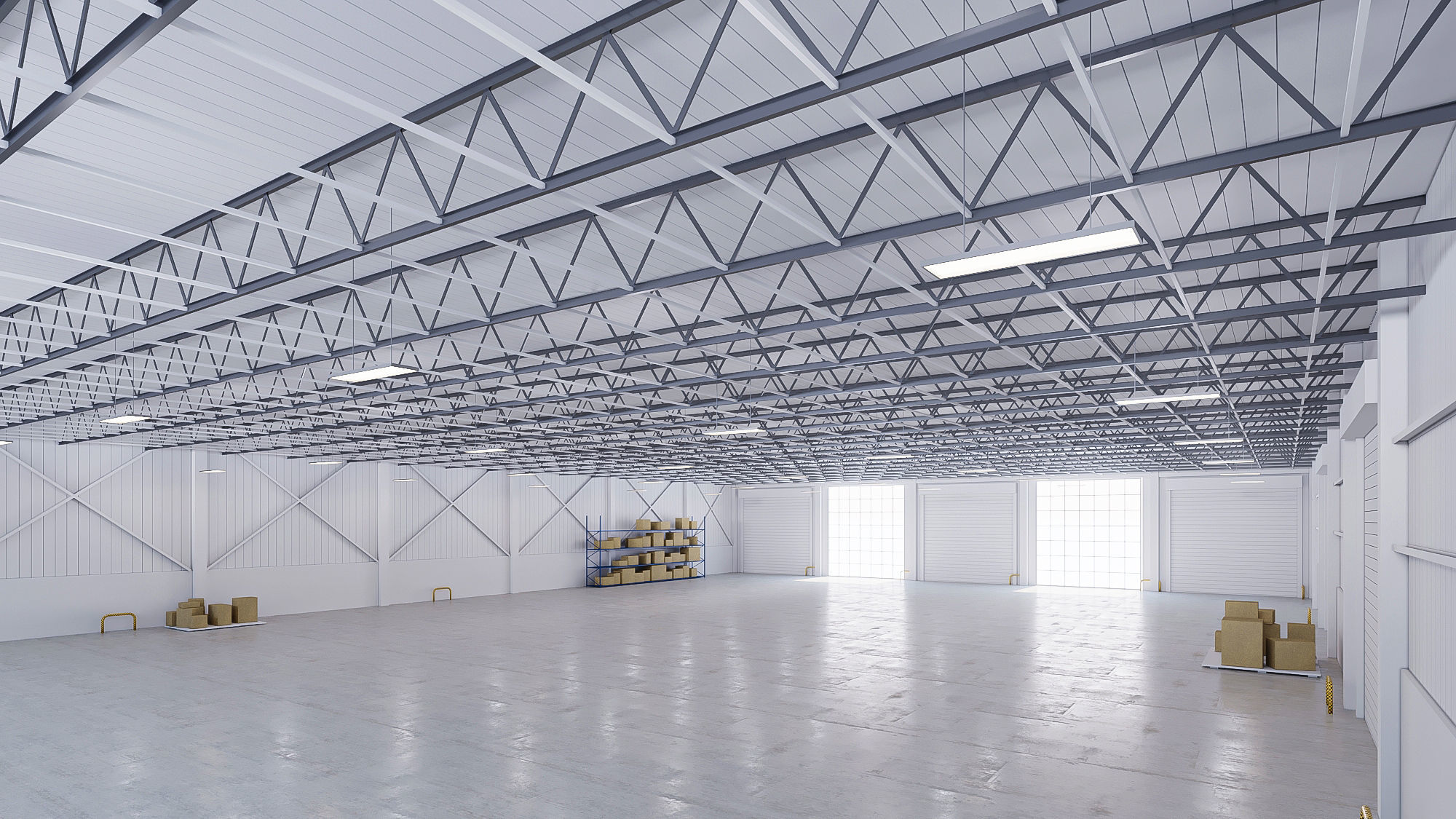 low poly warehouse 05 Low-poly 3D model_6