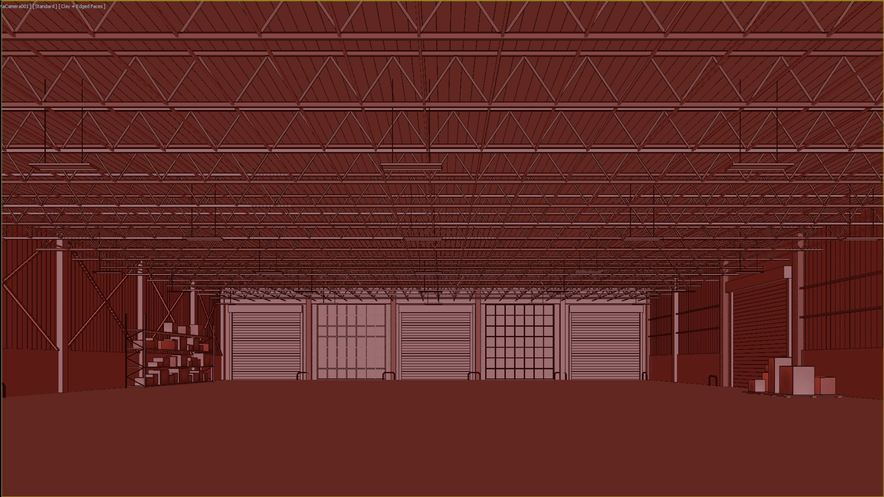 low poly warehouse 05 Low-poly 3D model_10