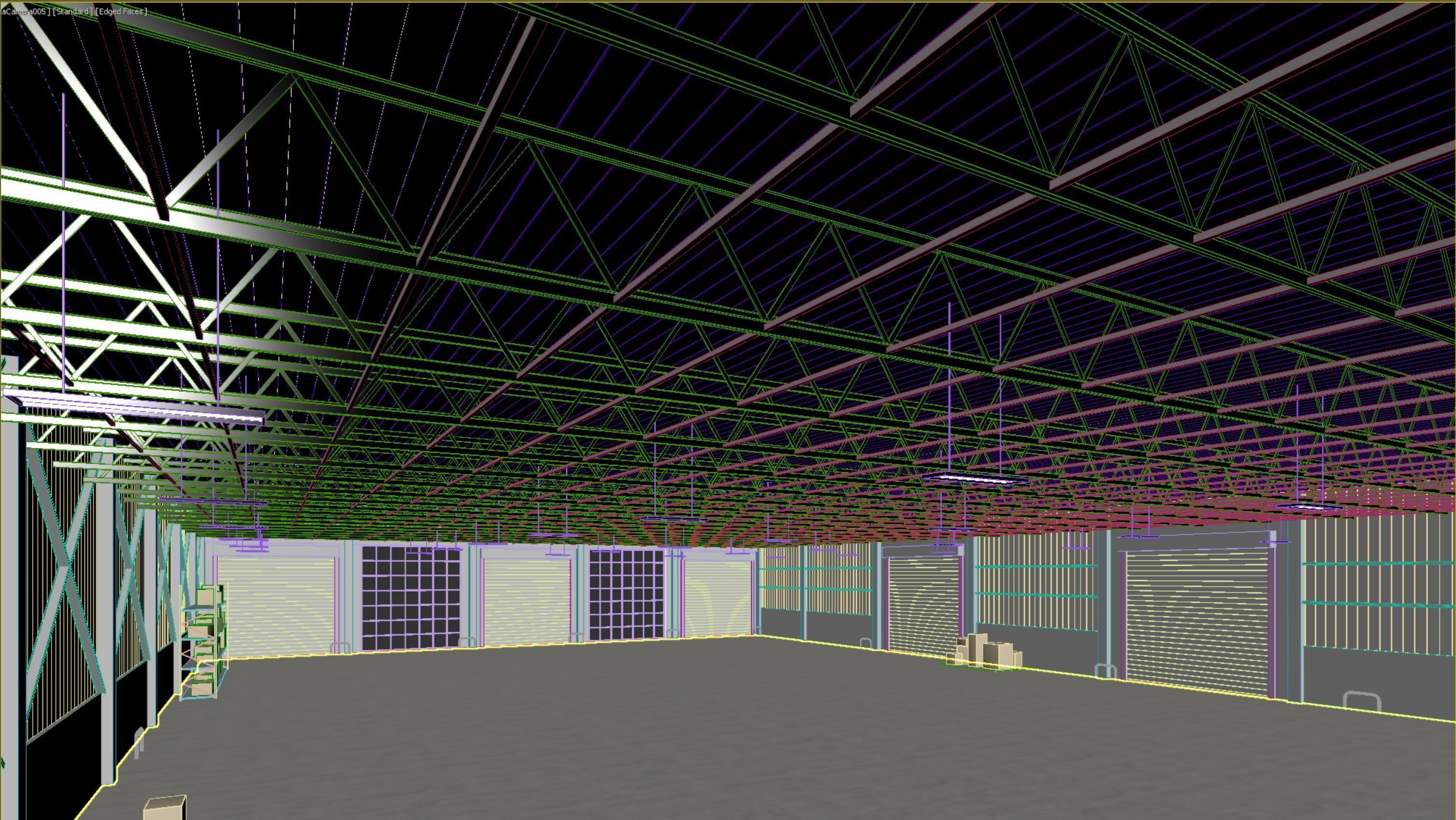 low poly warehouse 05 Low-poly 3D model_14