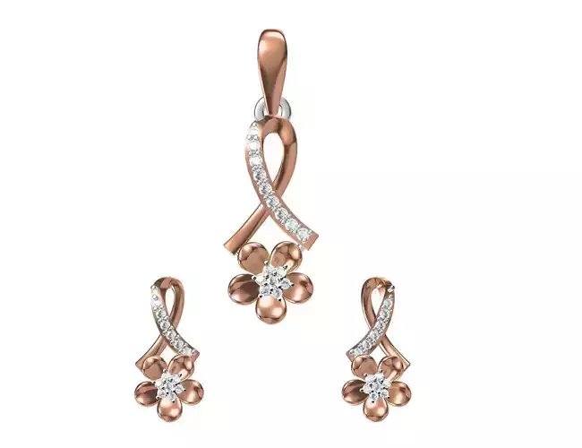 Women Pendant Earrings Set STL JCD Details