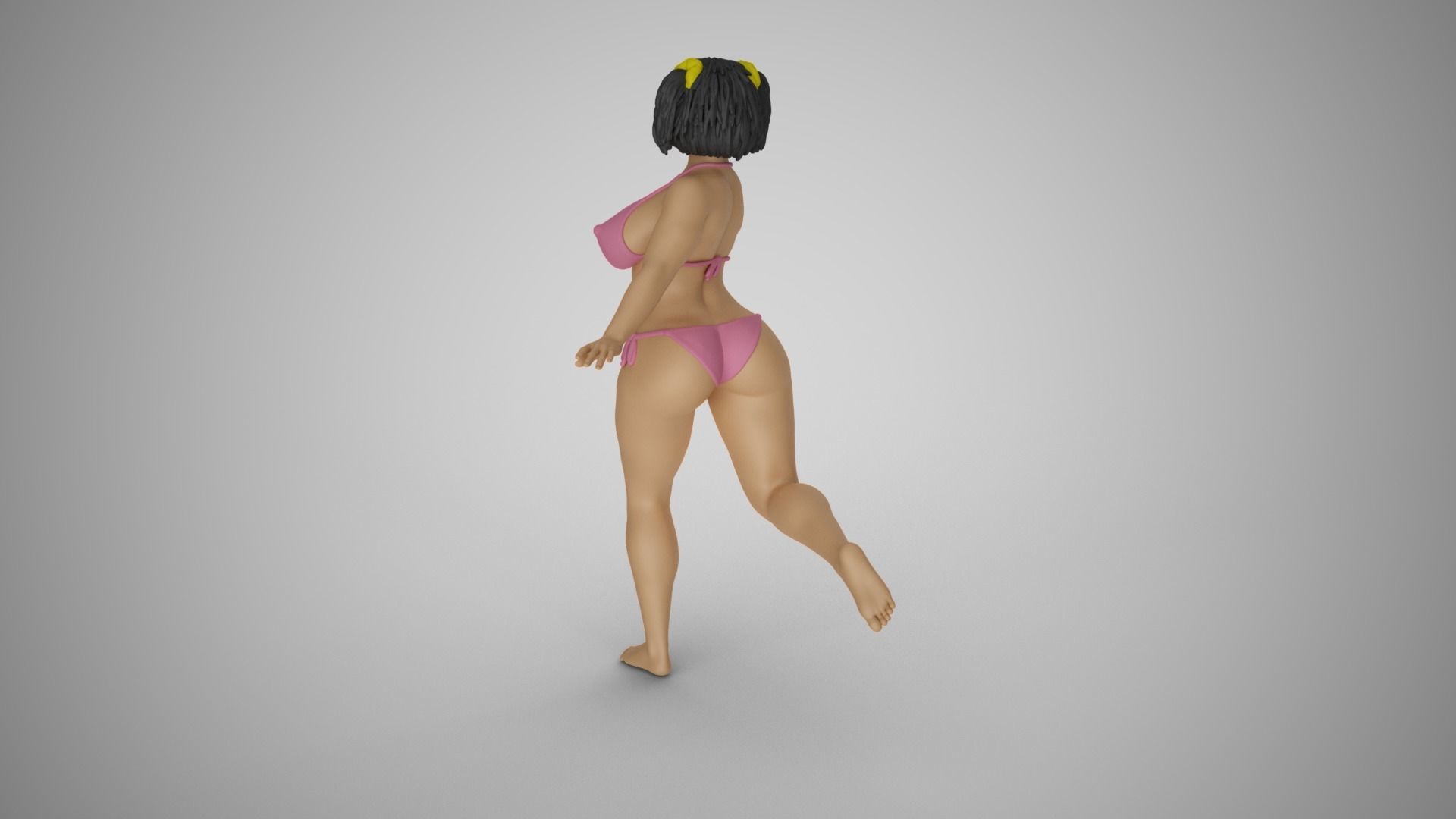Cute Girl Running 3D print model_7
