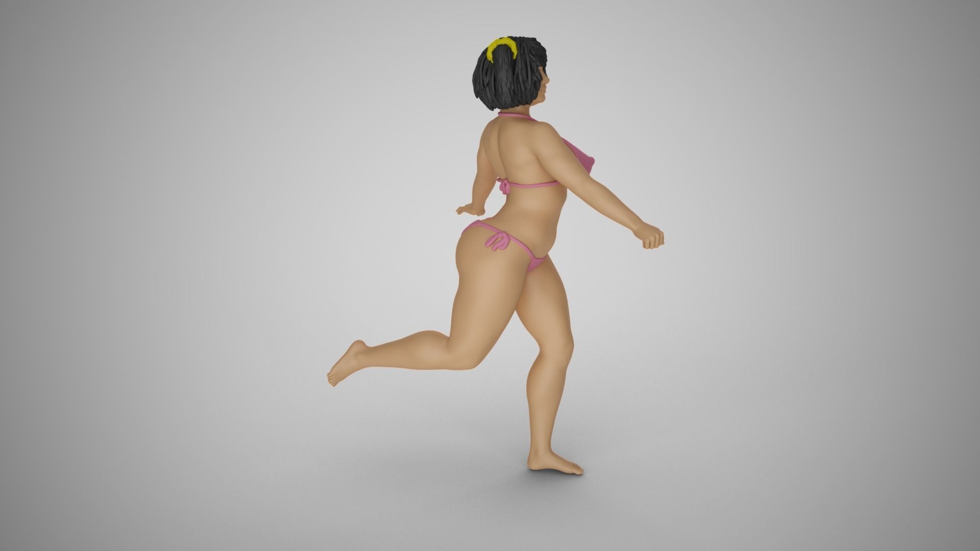 Cute Girl Running 3D print model_4