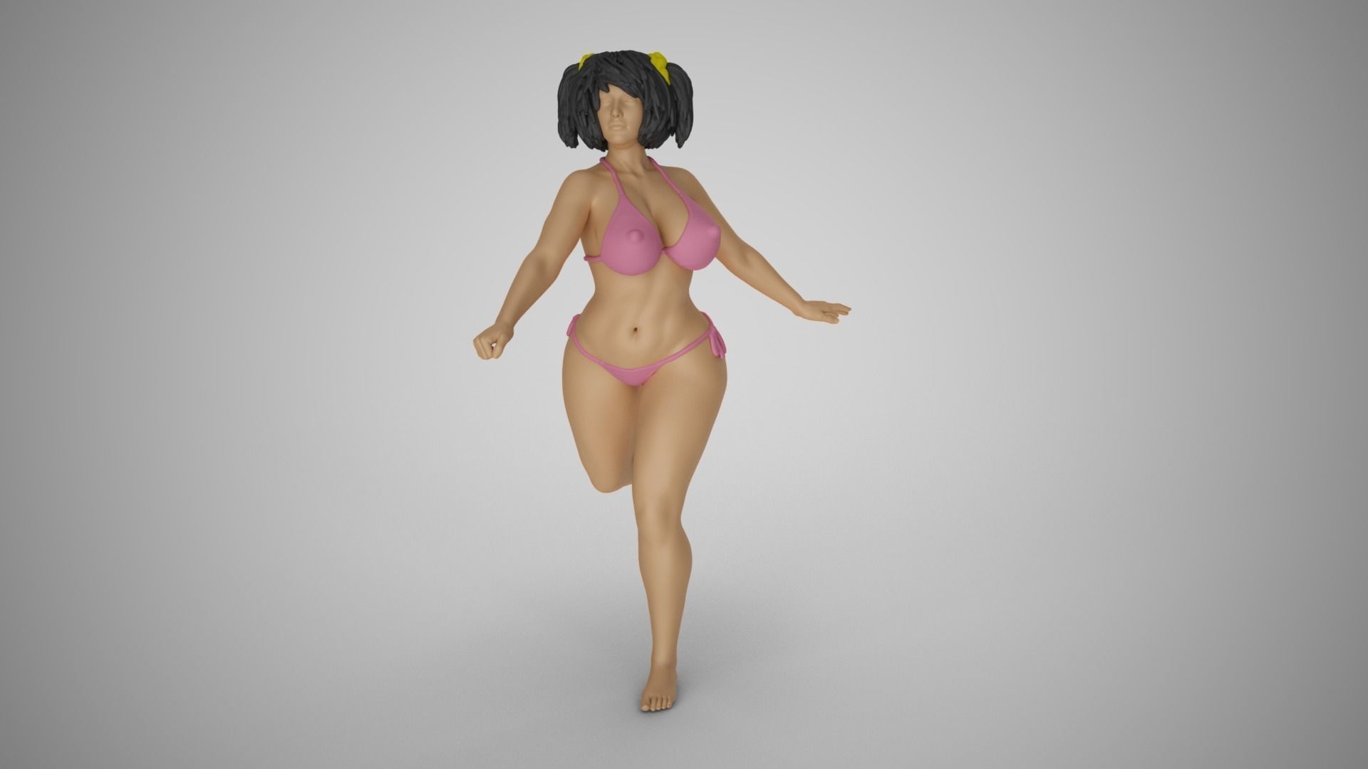 Cute Girl Running 3D print model_10