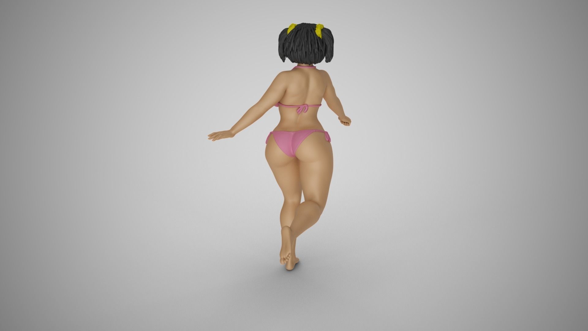 Cute Girl Running 3D print model_6