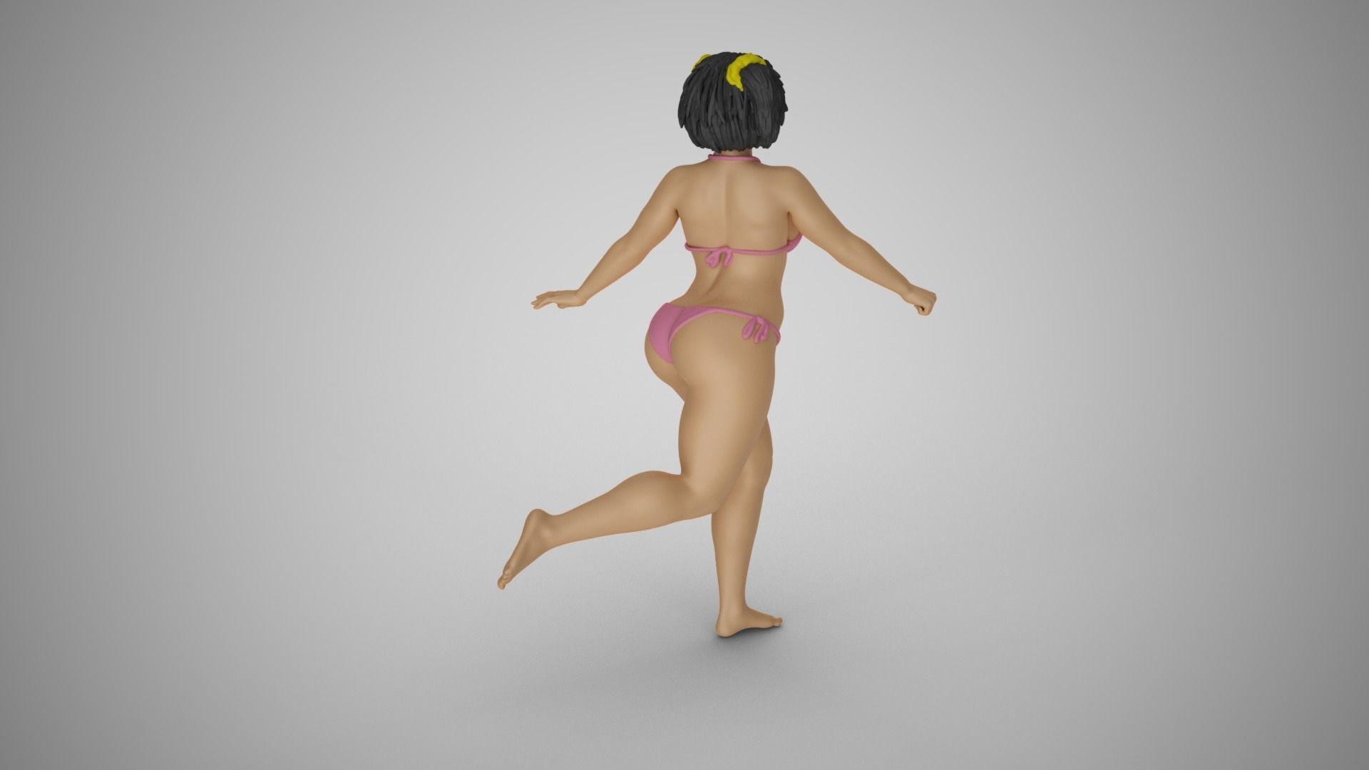 Cute Girl Running 3D print model_5
