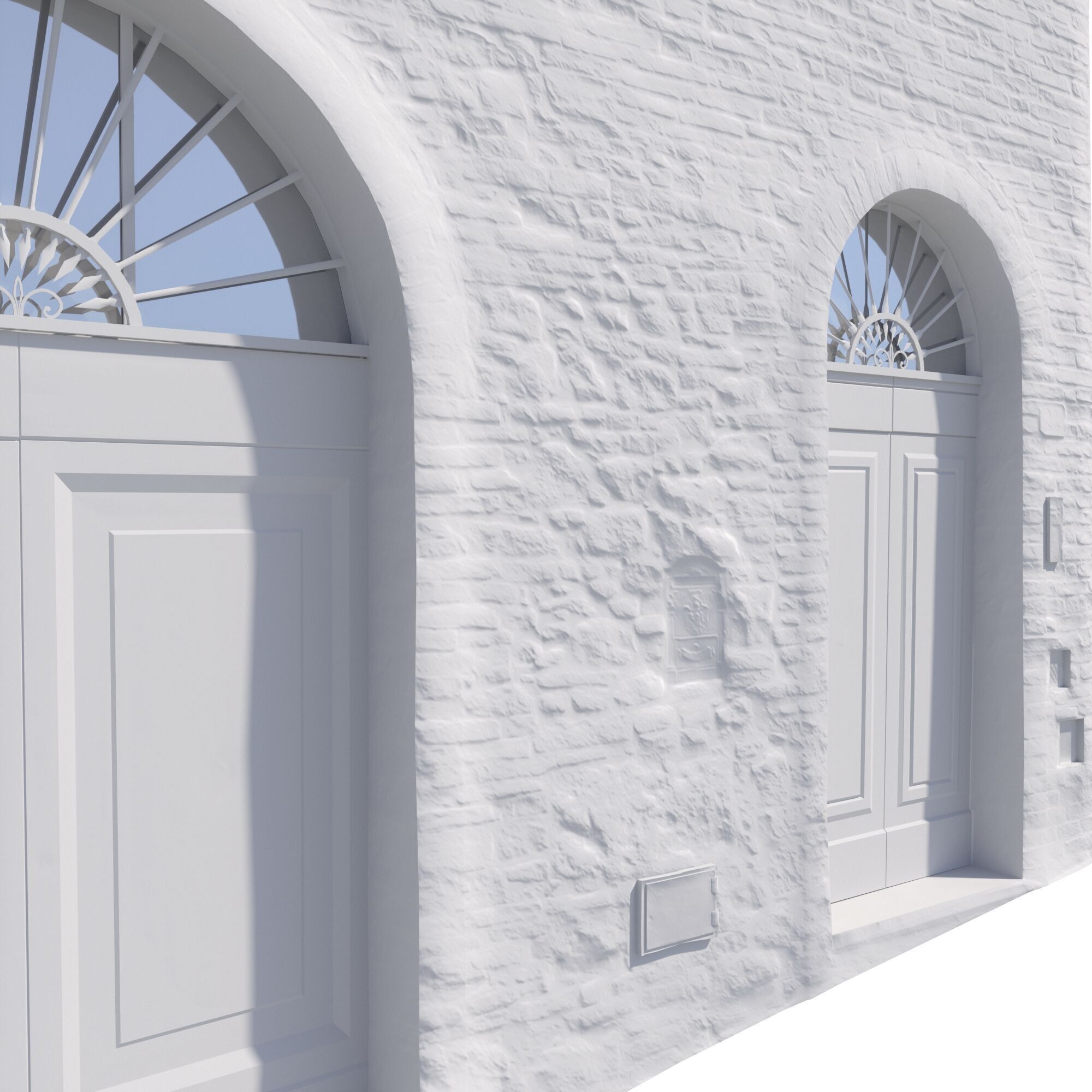3D Scanned Italian Facade 001 Low-poly 3D model_2