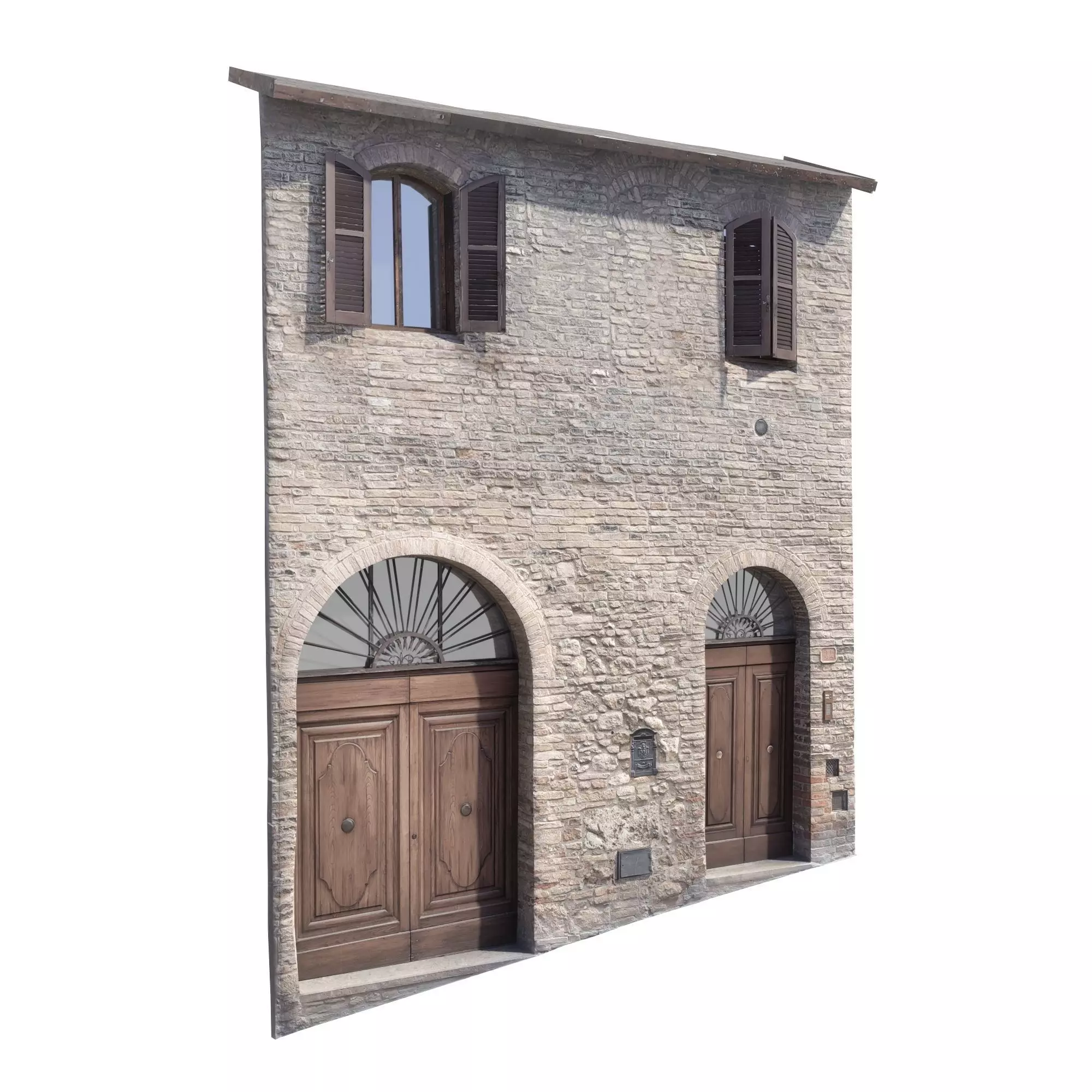3D Scanned Italian Facade 001 Low-poly 3D model_0