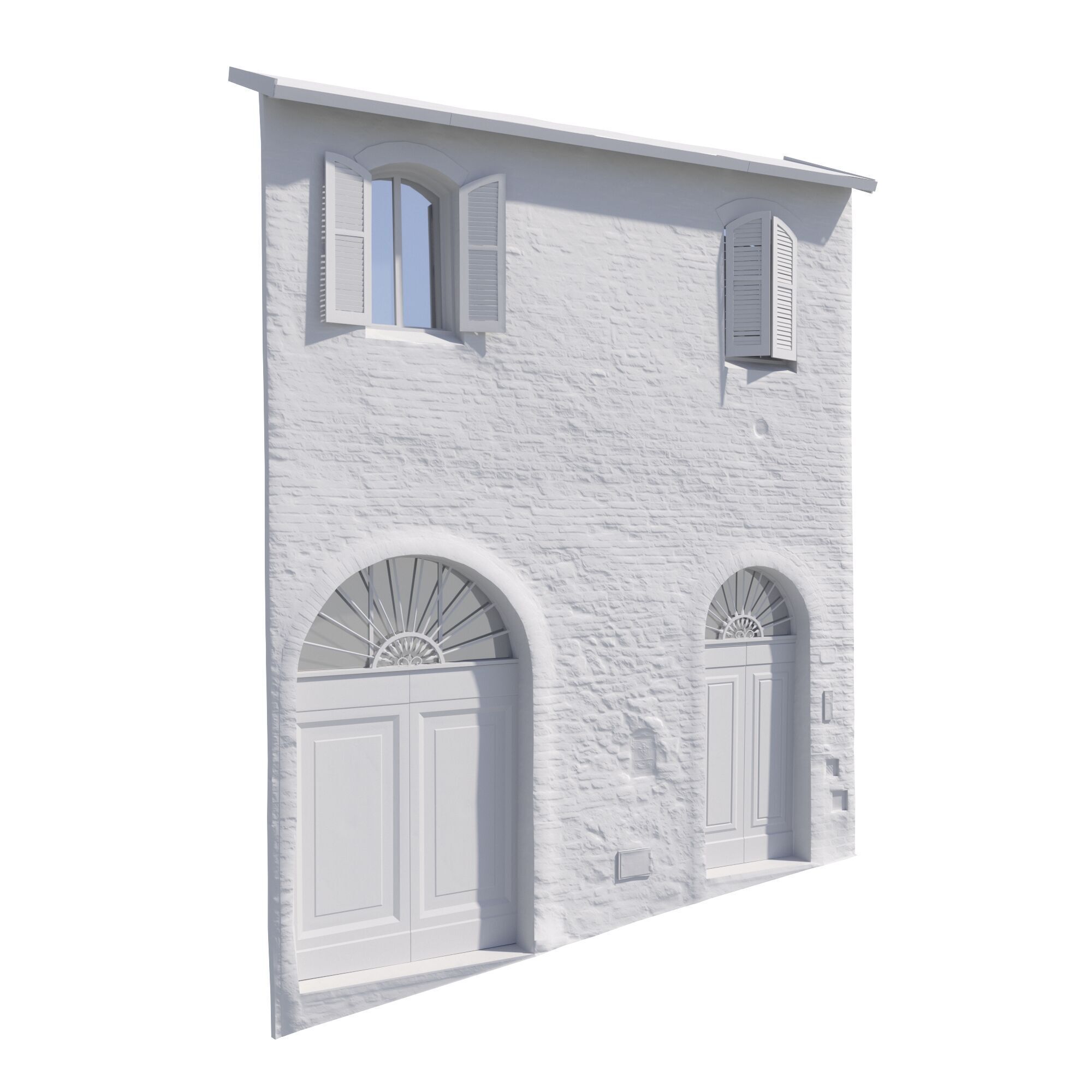 3D Scanned Italian Facade 001 Low-poly 3D model_1