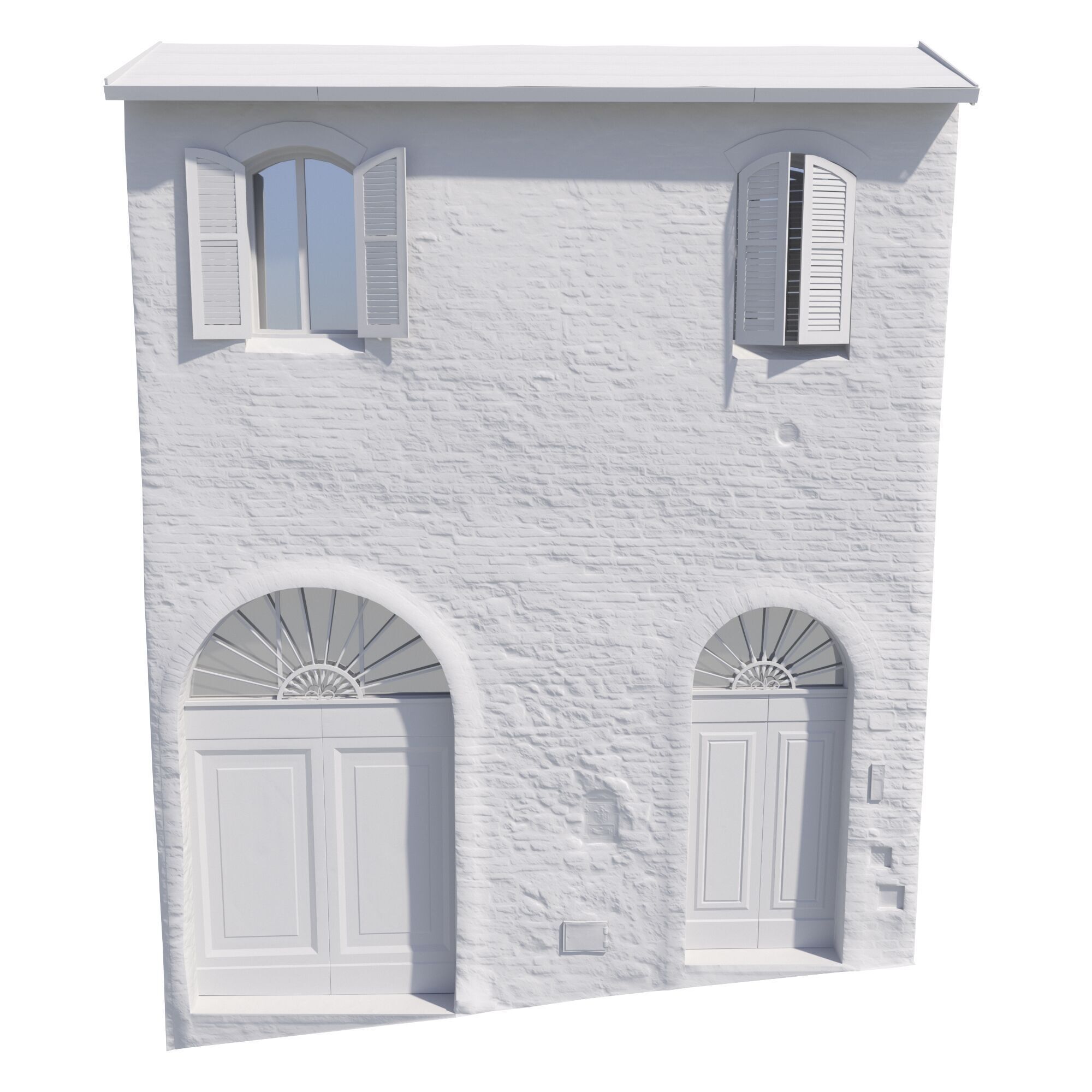 3D Scanned Italian Facade 001 Low-poly 3D model_4