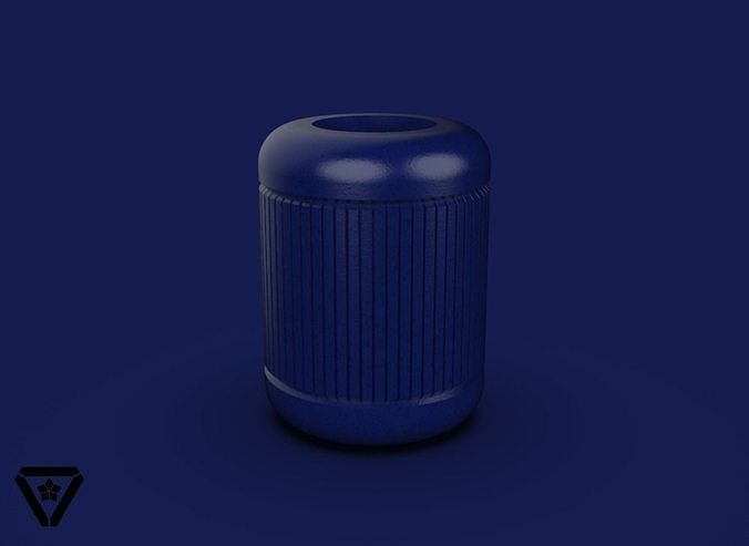 32 Cylinder Lines Geometric Planter Pot V1 Misa 3D print model