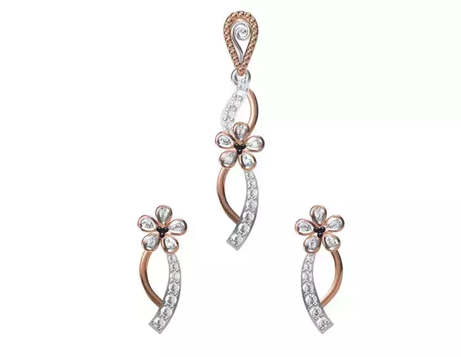 Women Pendant Earrings Set STL JCD Details