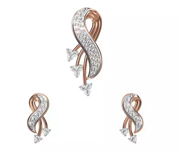Women Pendant Earrings Set STL JCD Details