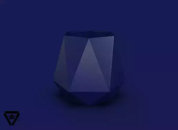 41 Facet Origami Geometric Bonsai Pot V1 Irdina 