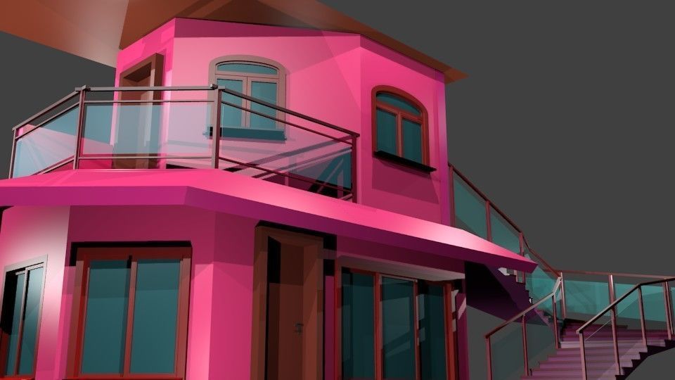 Luxury Modern House 3D model_3