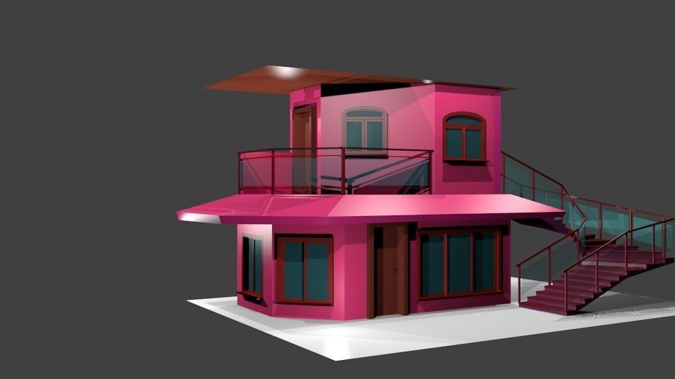 Luxury Modern House 3D model_1