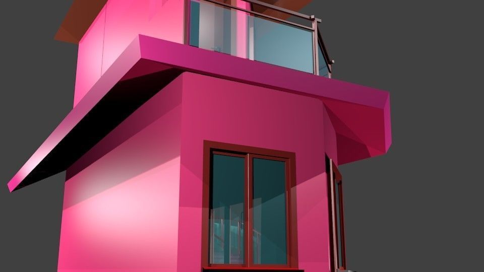 Luxury Modern House 3D model_4