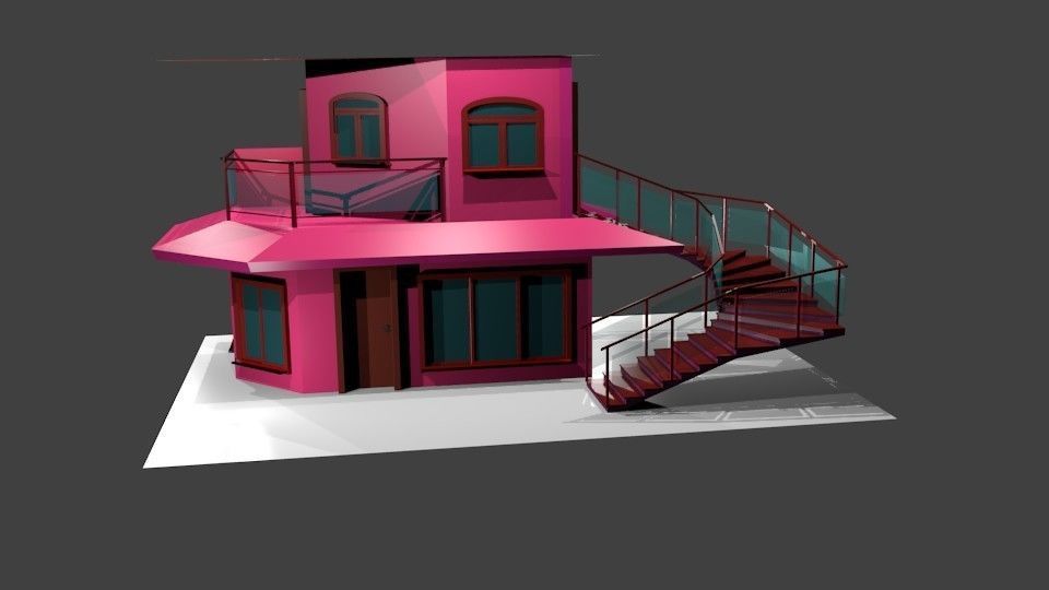 Luxury Modern House 3D model_7