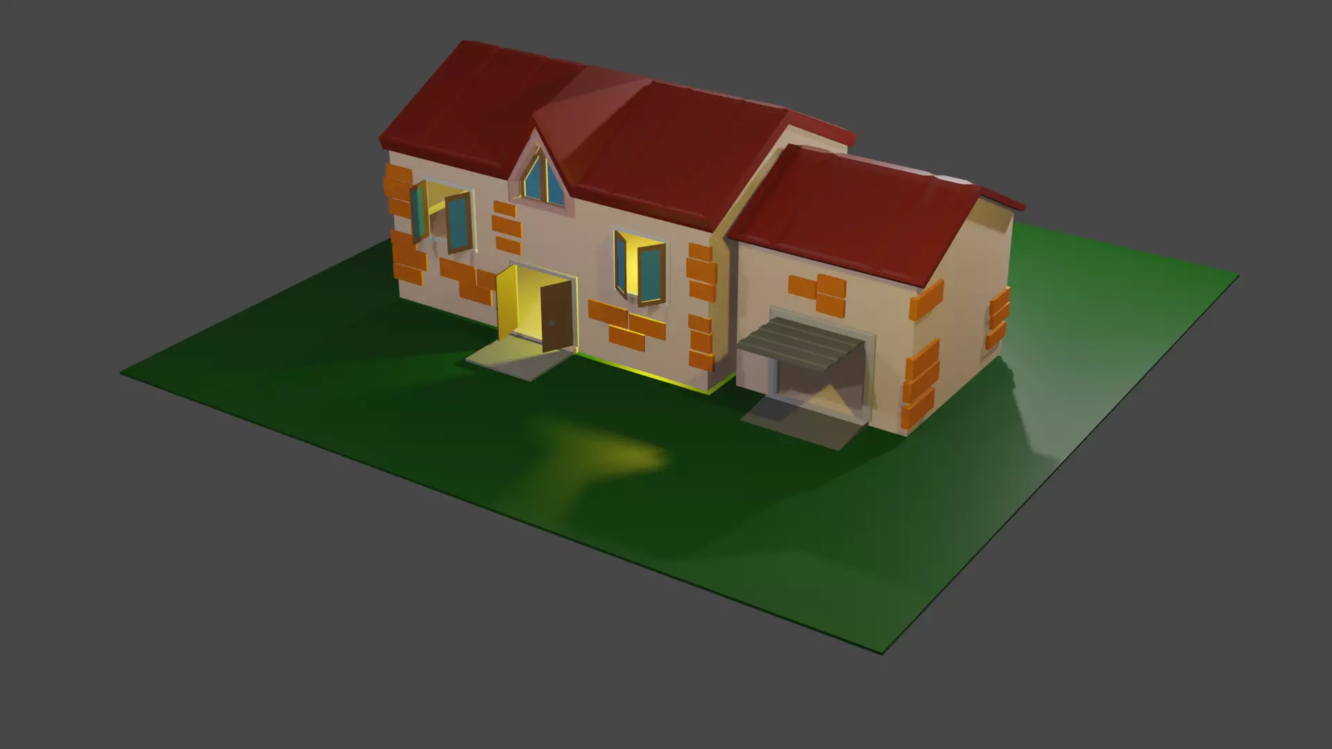 House Low-poly 3D model_0