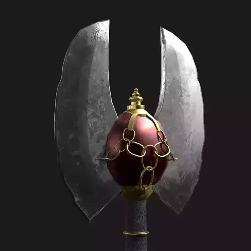 Diablo Inspired Messerschimidt - Double Axe Low-poly 3D model