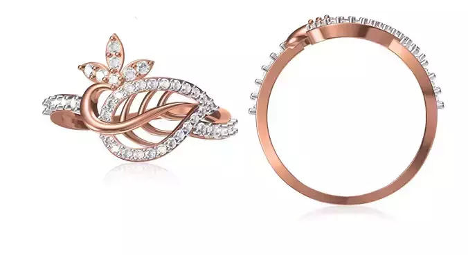 Light Weight Wedding Engagement Women Ring STL JCD Details