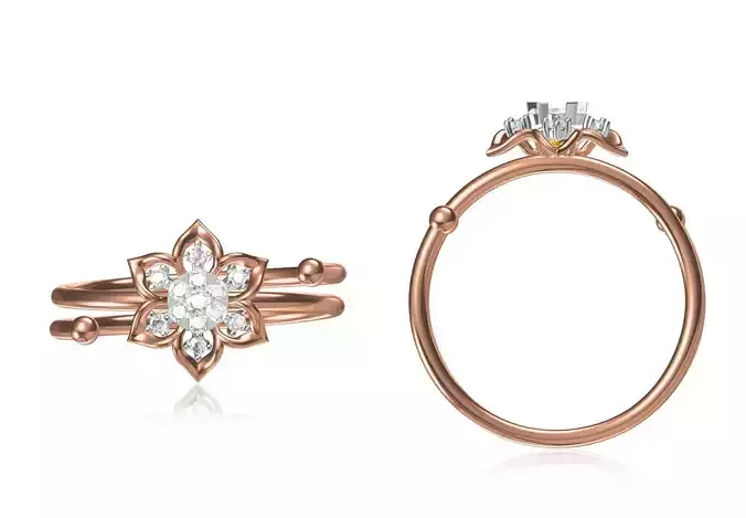 Light Weight Wedding Engagement Women Ring STL JCD Details