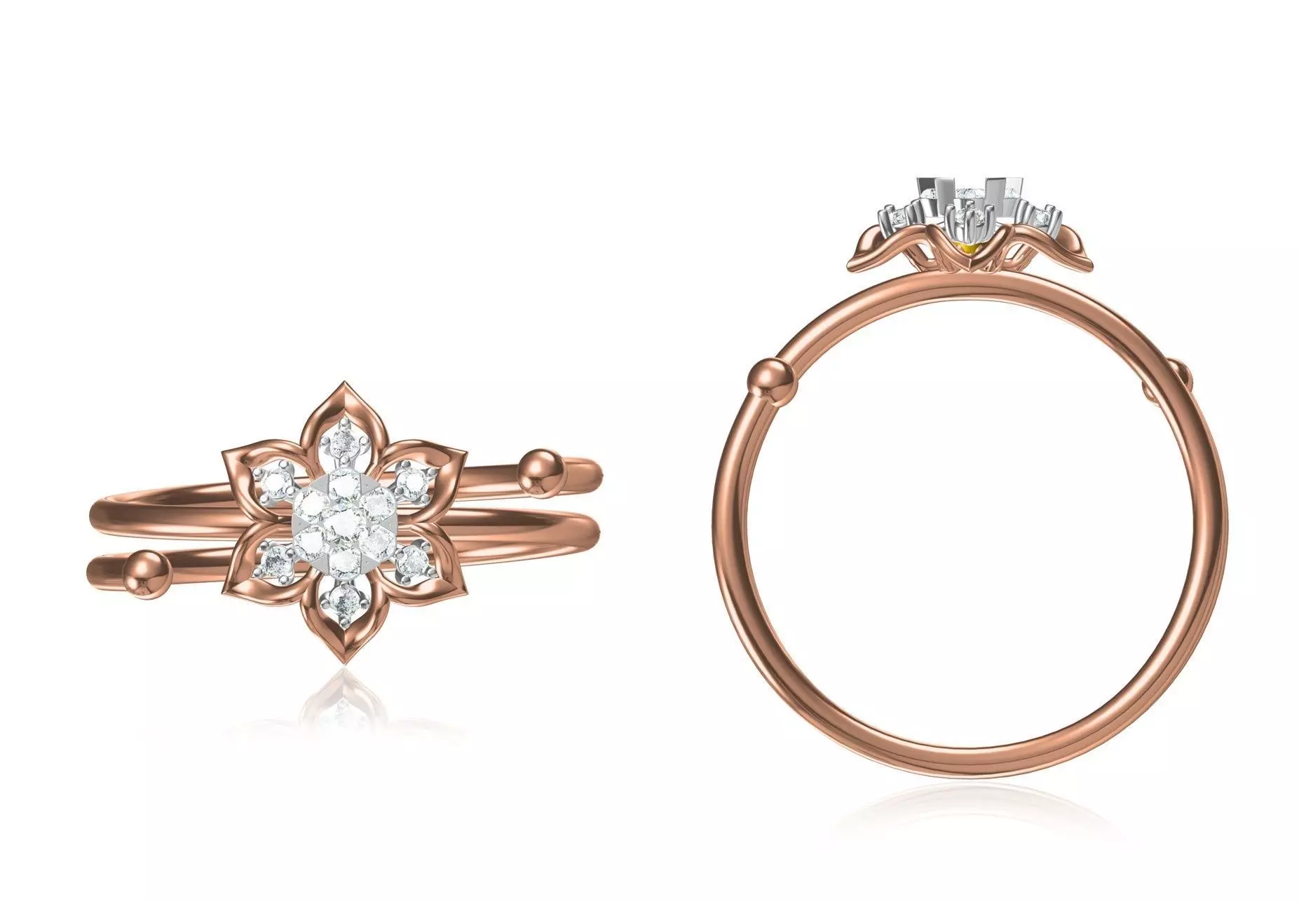 Light Weight Wedding Engagement Women Ring STL JCD Details 3D print model