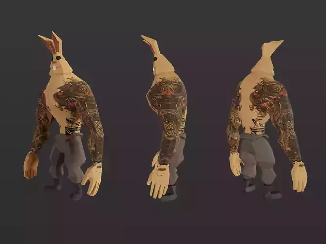 Character cartoon rabbit