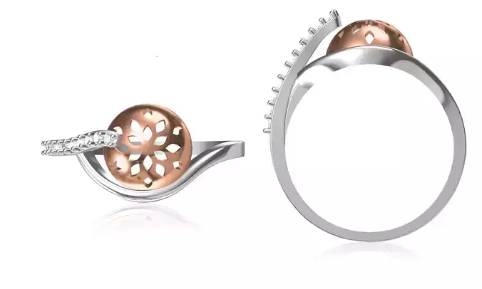 Light Weight Wedding Engagement Women Ring STL JCD Details