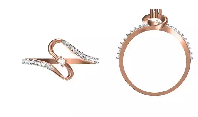 Light Weight Wedding Engagement Women Ring STL JCD Details