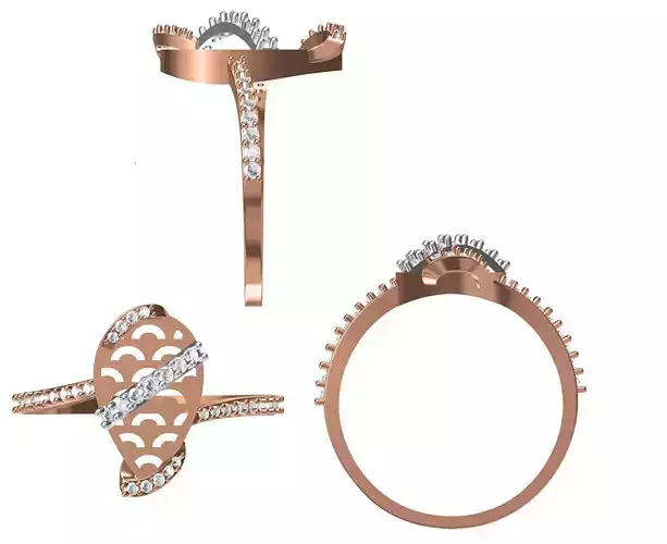 Light Weight Wedding Engagement Women Ring STL JCD Details