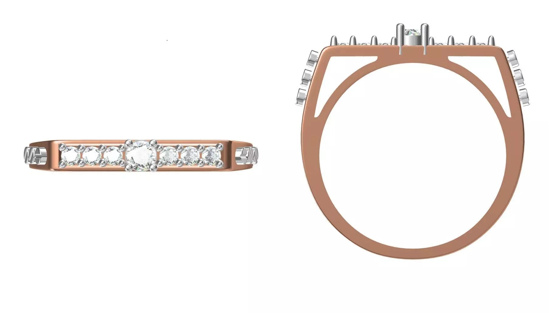 Light Weight Wedding Engagement Women Ring STL JCD Details 3D print model