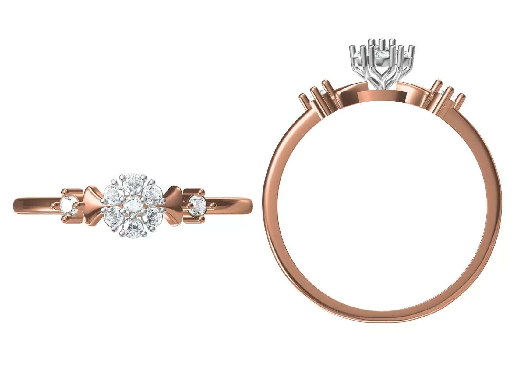 Light Weight Wedding Engagement Women Ring STL JCD Details 3D print model