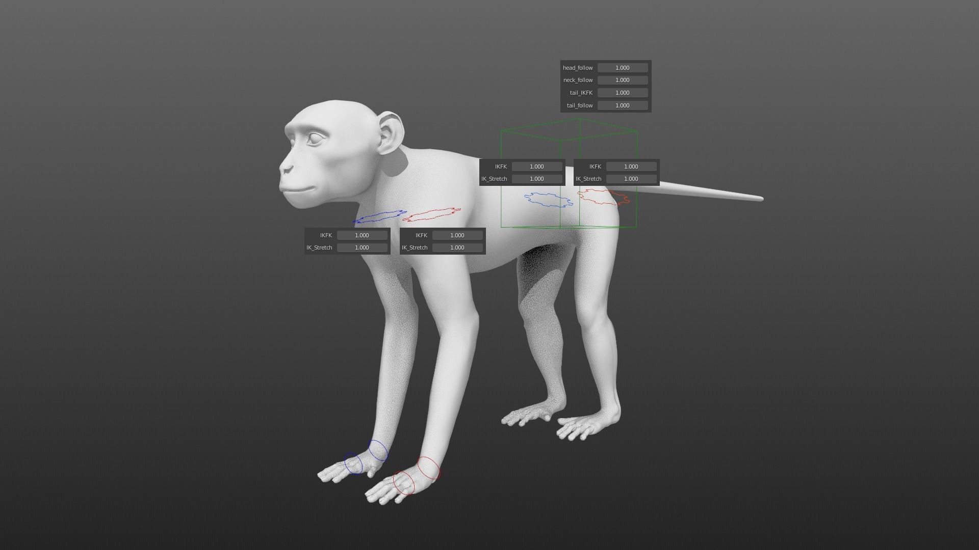 Vervet Monkey Animation VFX Grace 3D model_21