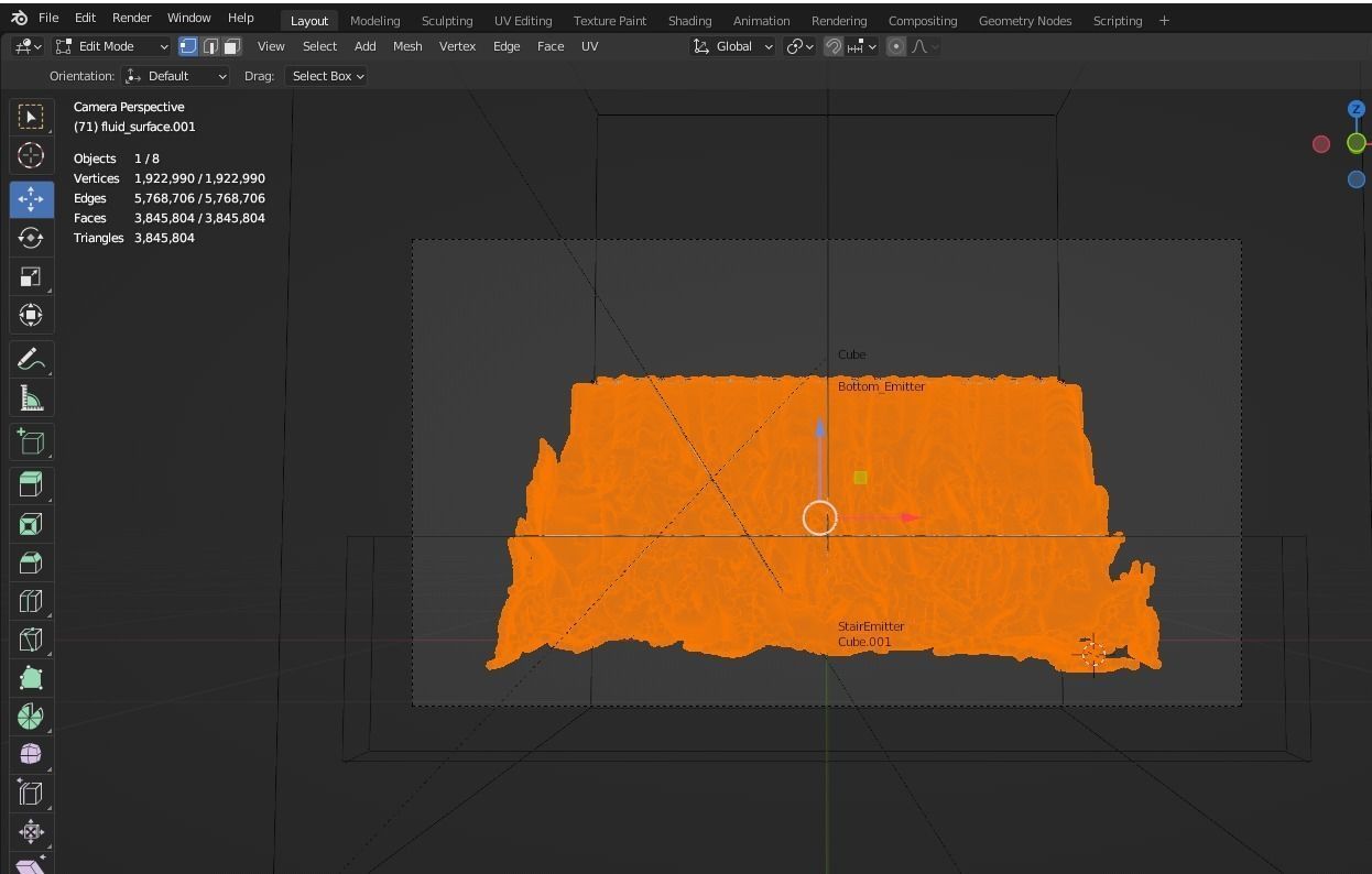 waterfall effect 3D model_5