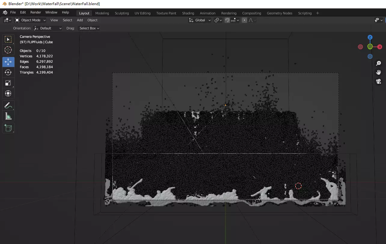 waterfall effect 3D model_0