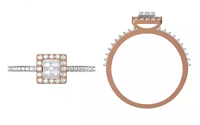 Light Weight Wedding Engagement Women Ring STL JCD Details